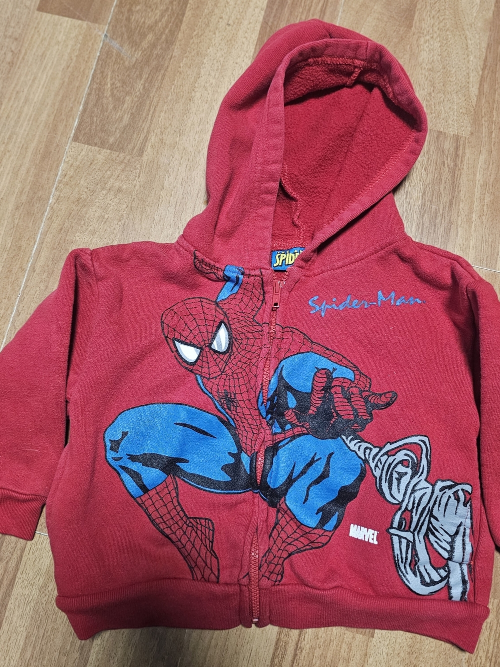 Y2k 2008 Spider-Man Web Blaster Kids Zip-Up Hoodie